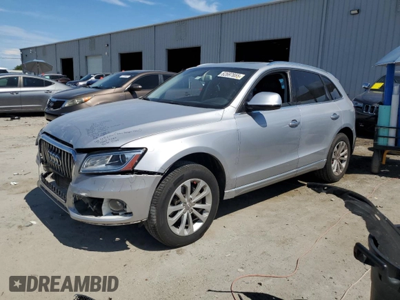 2016 Audi Q5 Premium Plus with VIN WA1L2AFPXGA142162, listed as a Copart auction lot 62697655 with 160,510 mi miles and Salvage title. Bid and sale history available at DreamBid. Image 1.