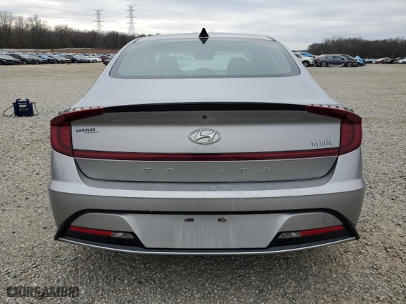 2021 Hyundai Sonata Hybrid SEL with VIN KMHL34JJ7MA017747, listed as a Copart auction lot 41463205 with 27,039 mi miles and Salvage Title. Bid and sale history available at carsss.com. Image 6.