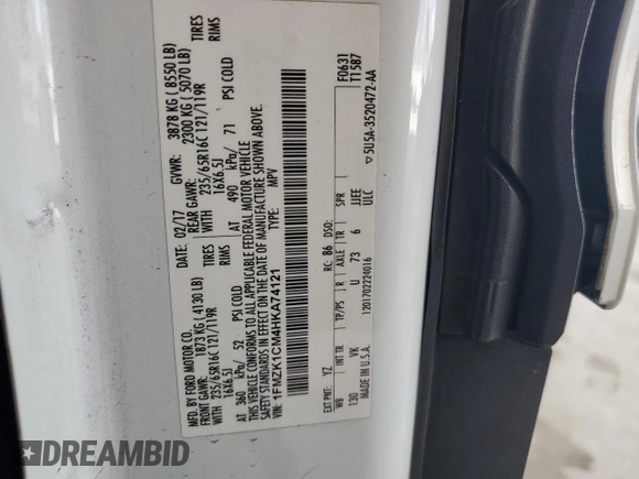 2017 Ford Transit XL z VIN 1FMZK1CM4HKA74121, wystawiony jako Copart lot #52691055 z przebiegiem 335 470 mil mil oraz Szkoda całkowita • Salvage title. Historia ofert i sprzedaży dostępna na DreamBid. Obrazek 13.