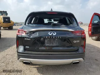 2022 Infiniti QX50 PURE with VIN 3PCAJ5AB1NF116220, listed as a Copart auction lot 48974075 with 73,079 mi miles and Salvage Title. Bid and sale history available at carsss.com. Image 6.