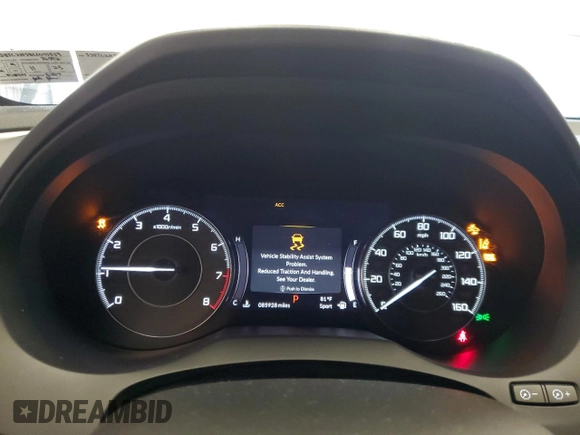 2020 Acura RDX Technology with VIN 5J8TC2H58LL041559, listed as a Copart auction lot 59469745 with 85,928 mi miles and Salvage title. Bid and sale history available at DreamBid. Image 9.
