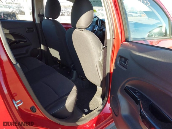2017 Mitsubishi Mirage SE with VIN ML32A4HJ0HH012563, listed as a IAAI auction lot 41465955 with 72,771 mi miles. Bid and sale history available at carsss.com. Image 8.