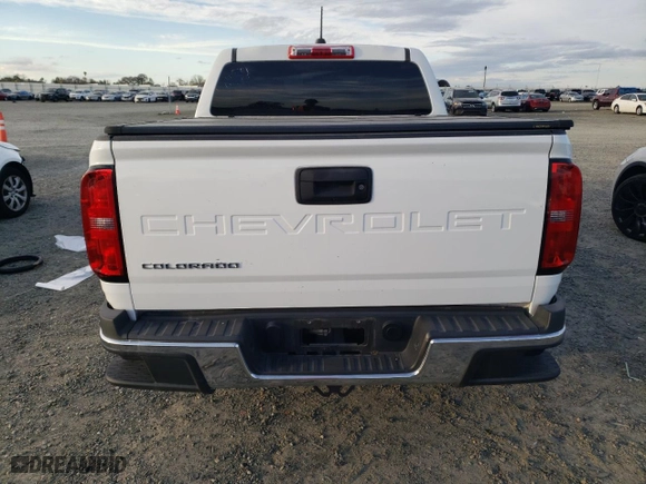 2021 Chevrolet Colorado 2WD Work Truck with VIN 1GCGSBEA0M1274529, listed as a Copart auction lot 46441155 with 30,612 mi miles and Clean Title. Bid and sale history available at carsss.com. Image 6.