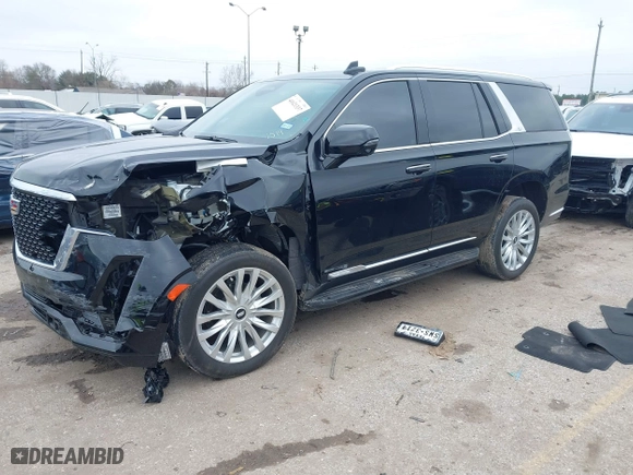 2023 Cadillac Escalade Luxury with VIN 1GYS3AKL3PR161519, listed as a IAAI auction lot 41621337 with 24,682 mi miles. Bid and sale history available at carsss.com. Image 2.