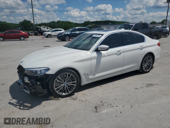 2019 BMW 5 Series 530i z VIN WBAJA5C59KWW41067, wystawiony jako Copart lot #54488765 z przebiegiem 59 578 mil mil oraz Szkoda całkowita • Salvage title. Historia ofert i sprzedaży dostępna na DreamBid. Obrazek 1.