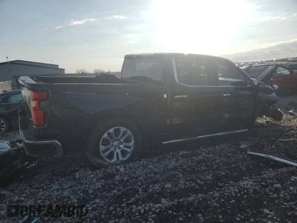 2023 Chevrolet Silverado 1500 LTZ with VIN 3GCUDGE88PG169248, listed as a Copart auction lot 44222615 with 0 mi miles and Salvage Title. Bid and sale history available at carsss.com. Image 3.