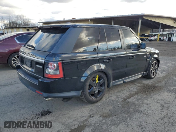 2012 Land Rover Range Rover Sport SC with VIN SALSH2E40CA741443, listed as a Copart auction lot 85862434 with 108,659 mi miles and Salvage Title. Bid and sale history available at carsss.com. Image 3.
