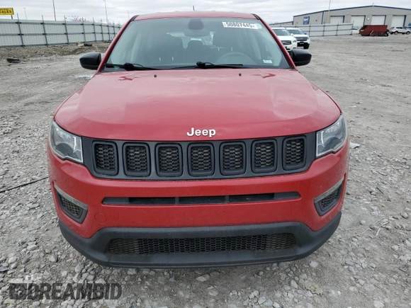 2020 Jeep Compass Sport z VIN 3C4NJCABXLT166098, wystawiony jako Copart lot #50807445 z przebiegiem 87 719 mil mil oraz Szkoda całkowita • Salvage title. Historia ofert i sprzedaży dostępna na DreamBid. Obrazek 5.