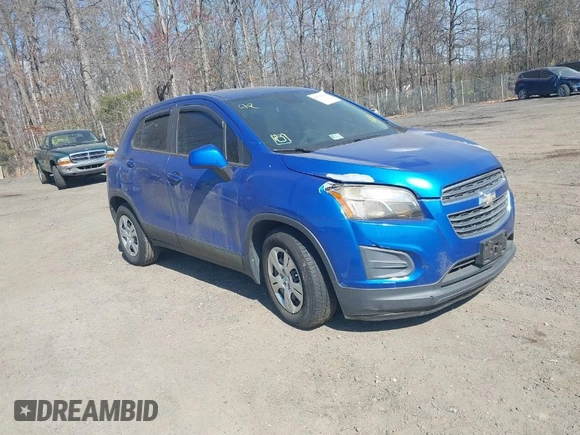 2016 Chevrolet Trax LS with VIN KL7CJKSB6GB609688, listed as a IAAI auction lot 41767569 with 86,315 mi miles. Bid and sale history available at carsss.com. Image 1.