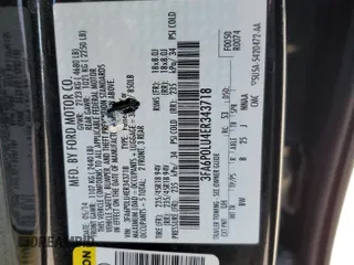 2014 Ford Fusion SE Hybrid with VIN 3FA6P0LU4ER343718, listed as a Copart auction lot 48021865 with 105,282 mi miles and Salvage Title. Bid and sale history available at carsss.com. Image 12.