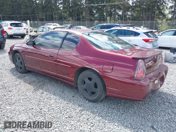 2001 Chevrolet Monte Carlo SS with VIN 2G1WX15K819340583, listed as a IAAI auction lot 42079082 with 123,213 mi miles. Bid and sale history available at carsss.com. Image 3.