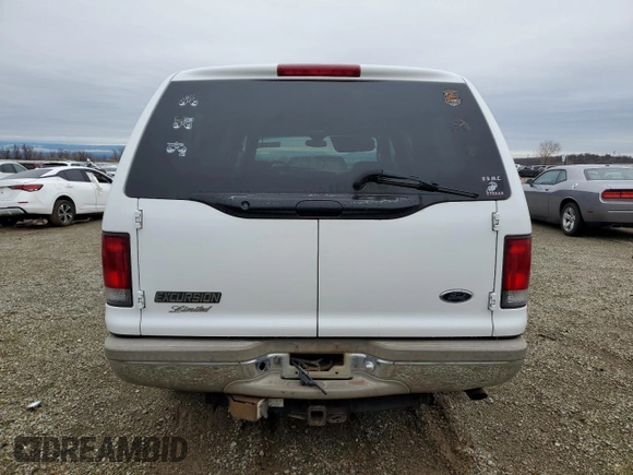2000 Ford Excursion Limited with VIN 1FMNU42L0YEA46544, listed as a Copart auction lot 86452874 with 187,130 mi miles and Clean title. Bid and sale history available at DreamBid. Image 6.