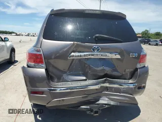 2011 Toyota Highlander Hybrid Limited with VIN JTEDC3EH6B2001214, listed as a Copart auction lot 61385054 with 0 mi miles and Salvage Title. Bid and sale history available at carsss.com. Image 6.