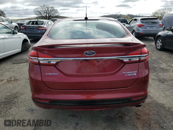 2018 Ford Fusion Hybrid Titanium with VIN 3FA6P0RU6JR177624, listed as a Copart auction lot 54309355 with 105,299 mi miles and Clean Title. Bid and sale history available at carsss.com. Image 6.