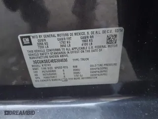 2014 Chevrolet Silverado 1500 LTZ with VIN 3GCUKSEC4EG384636, listed as a IAAI auction lot 41352484 with 153,976 mi miles. Bid and sale history available at carsss.com. Image 9.