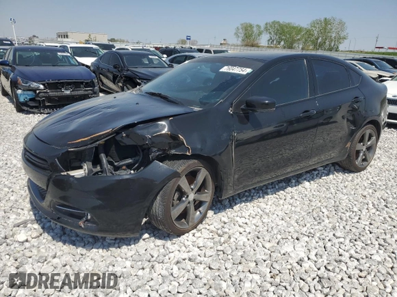 2014 Dodge Dart GT with VIN 1C3CDFEBXED866761, listed as a Copart auction lot 76047754 with 113,311 mi miles and Salvage title. Bid and sale history available at DreamBid. Image 1.