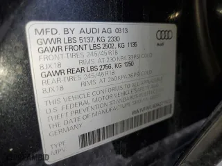 2013 Audi allroad Prestige with VIN WA1VFAFL9DA221523, listed as a Copart auction lot 51790825 with 154,050 mi miles and Salvage Title. Bid and sale history available at carsss.com. Image 13.