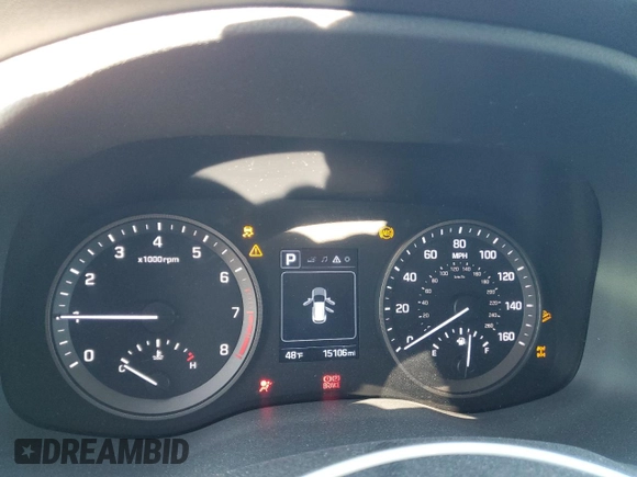 2017 Hyundai Tucson Value with VIN KM8J3CA23HU551942, listed as a Copart auction lot 80553844 with 15,106 mi miles and Salvage Title. Bid and sale history available at carsss.com. Image 9.