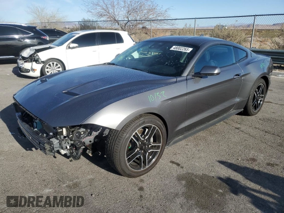 2022 Ford Mustang EcoBoost with VIN 1FA6P8TH0N5150731, listed as a Copart auction lot 48002265 with 2,615 mi miles and Salvage Title. Bid and sale history available at carsss.com. Image 1.