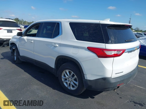 2021 Chevrolet Traverse LS with VIN 1GNERFKW0MJ240592, listed as a IAAI auction lot 42310680 with 59,986 mi miles and . Bid and sale history available at DreamBid. Image 3.