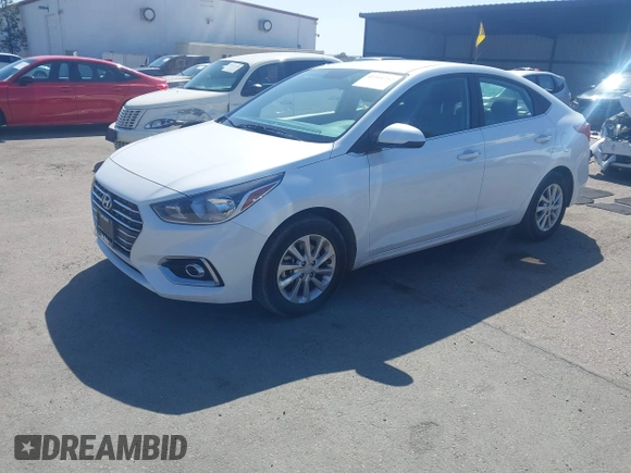 2022 Hyundai Accent SE with VIN 3KPC24A61NE178497, listed as a IAAI auction lot 41814752 with 21,267 mi miles. Bid and sale history available at carsss.com. Image 2.