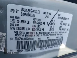 2003 Dodge Grand Caravan with VIN 2D8GP44383R156904, listed as a IAAI auction lot 41858820 with Not Provided miles and . Bid and sale history available at DreamBid. Image 9.