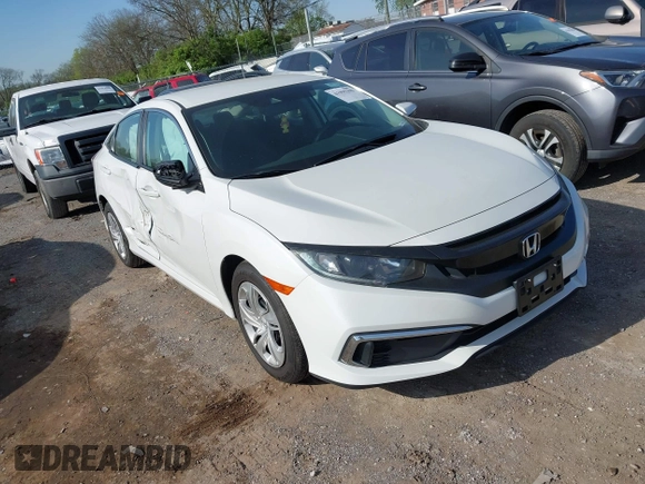 2019 Honda Civic Sedan LX with VIN 19XFC2F69KE004213, listed as a IAAI auction lot 41995390 with 60,965 mi miles. Bid and sale history available at carsss.com. Image 1.