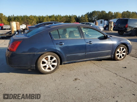 2007 Nissan Maxima 3.5 SE with VIN 1N4BA41E87C844938, listed as a Copart auction lot 88762535 with 0 mi miles and Clean Title. Bid and sale history available at carsss.com. Image 3.