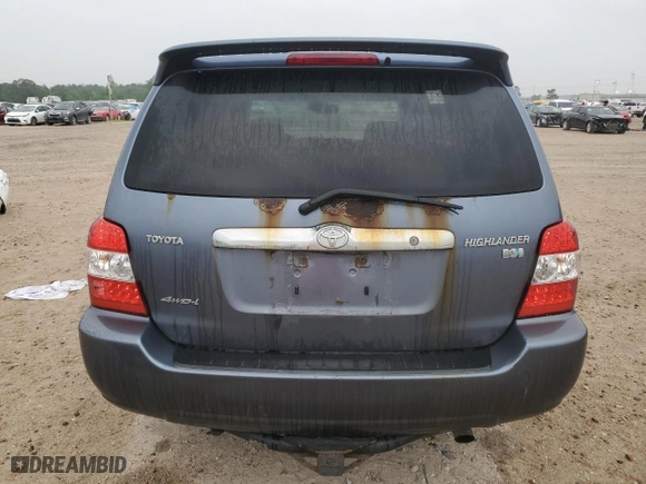 2006 Toyota Highlander Hybrid with VIN JTEEW21A760013419, listed as a Copart auction lot 54420615 with 248,666 mi miles and Clean Title. Bid and sale history available at carsss.com. Image 6.
