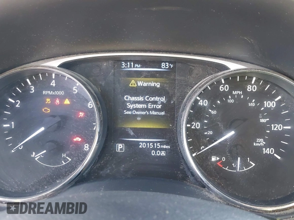 2016 Nissan Rogue SV with VIN KNMAT2MV8GP619010, listed as a IAAI auction lot 40618797 with 201,515 mi miles. Bid and sale history available at carsss.com. Image 7.