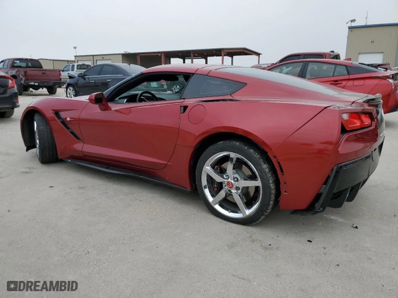 2014 Chevrolet Corvette Stingray 2LT with VIN 1G1YD2D7XE5112821, listed as a Copart auction lot 48374255 with 0 mi miles and Salvage Title. Bid and sale history available at carsss.com. Image 2.