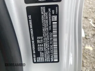 2020 BMW 2 Series 230i xDrive with VIN WBA2J3C0XL7E78702, listed as a Copart auction lot 61998214 with 0 mi miles and Salvage Title. Bid and sale history available at carsss.com. Image 12.