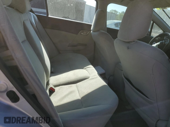 2012 Honda Civic LX with VIN 2HGFB2F52CH555956, listed as a Copart auction lot 53281255 with Not Provided miles and Salvage Title. Bid and sale history available at DreamBid. Image 10.