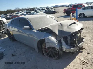 2022 Dodge Charger Scat Pack with VIN 2C3CDXGJ5NH161802, listed as a Copart auction lot 54876795 with 52,837 mi miles and Salvage Title. Bid and sale history available at carsss.com. Image 4.