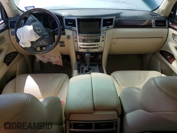 2015 Lexus LX 570 z VIN JTJHY7AX8F4180648, wystawiony jako Copart lot #47002635 z przebiegiem Nie podano mil oraz Szkoda całkowita • Salvage title. Historia ofert i sprzedaży dostępna na DreamBid. Obrazek 8.