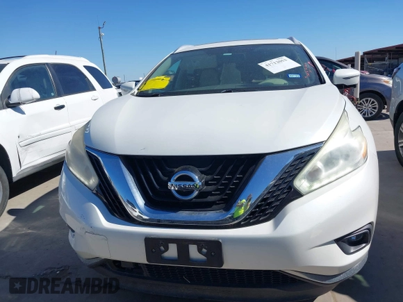 2016 Nissan Murano SL z VIN 5N1AZ2MH9GN108034, wystawiony jako IAAI lot #41712053 z przebiegiem 98 502 mil mil oraz . Historia ofert i sprzedaży dostępna na DreamBid. Obrazek 12.