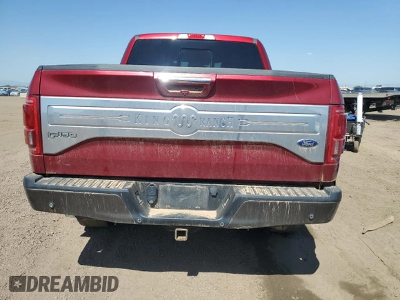 2016 Ford F-150 XLT with VIN 1FTEW1EG0GFA63655, listed as a Copart auction lot 61683815 with 113,952 mi miles and Salvage title. Bid and sale history available at DreamBid. Image 6.