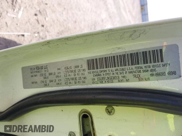2019 Ram 2500 Laramie with VIN 3C6UR5FL9KG630319, listed as a IAAI auction lot 41787523 with Not provided miles and . Bid and sale history available at DreamBid. Image 9.