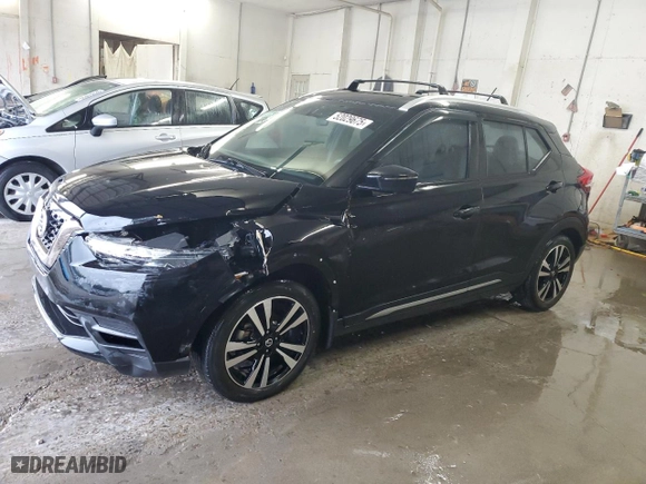2019 Nissan Kicks S with VIN 3N1CP5CU1KL562339, listed as a Copart auction lot 52029675 with 74,497 mi miles and Salvage Title. Bid and sale history available at carsss.com. Image 1.