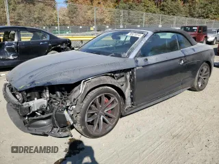2018 Audi S5 Prestige z VIN WAU24GF58JN002122, wystawiony jako Copart lot #76921074 z przebiegiem 60 732 mil mil oraz Szkoda całkowita • Salvage title. Historia ofert i sprzedaży dostępna na DreamBid. Obrazek 1.