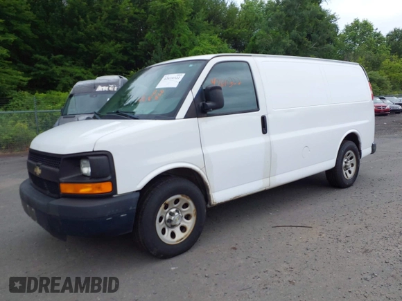 2013 Chevrolet Express Cargo with VIN 1GCSGAFX7D1162349, listed as a IAAI auction lot 42610322 with 260,320 mi miles and . Bid and sale history available at DreamBid. Image 2.