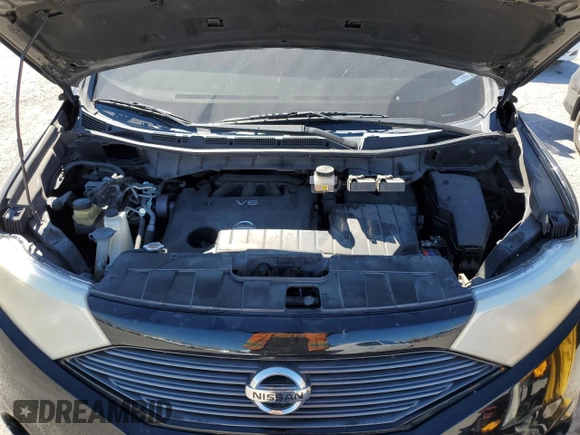 2014 Nissan Quest S with VIN JN8AE2KP1E9101597, listed as a Copart auction lot 46313225 with 104,410 mi miles and Salvage Title. Bid and sale history available at carsss.com. Image 13.