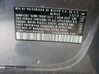 2014 Volkswagen Jetta GLI z VIN 3VW4T7AJ6EM398115, wystawiony jako Copart lot #89179925 z przebiegiem 81 264 mil mil oraz Szkoda całkowita • Salvage title. Historia ofert i sprzedaży dostępna na DreamBid. Obrazek 14.