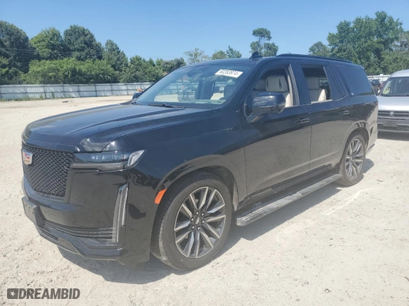 2021 Cadillac Escalade Sport Platinum with VIN 1GYS4GKL1MR204704, listed as a Copart auction lot 60263974 with 46,336 mi miles and Salvage Title. Bid and sale history available at carsss.com. Image 1.
