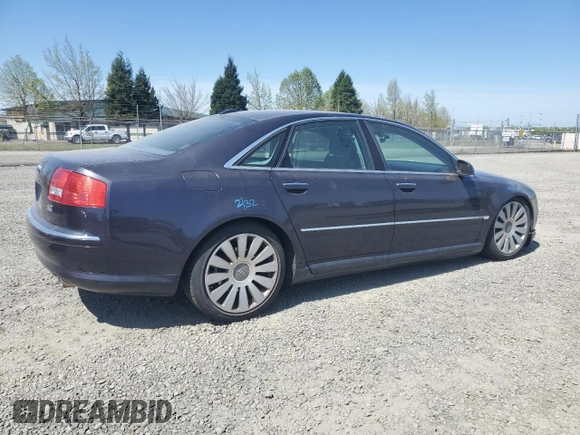 2005 Audi A8 4.2L z VIN WAULL44E55N009656, wystawiony jako Copart lot #51908155 z przebiegiem 133 848 mil mil oraz Szkoda całkowita • Salvage title. Historia ofert i sprzedaży dostępna na DreamBid. Obrazek 3.