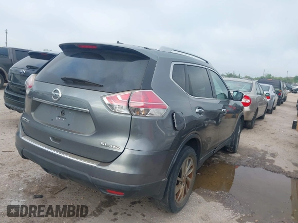 2015 Nissan Rogue SV with VIN 5N1AT2MV7FC758546, listed as a IAAI auction lot 41917021 with 155,696 mi miles. Bid and sale history available at carsss.com. Image 4.
