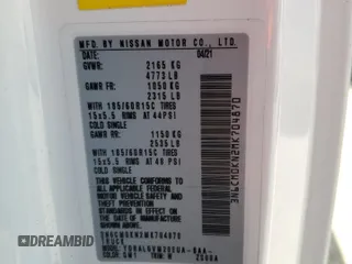 2021 Nissan NV200 SV с VIN 3N6CM0KN2MK704870, выставлен на аукционе Copart как лот 52800305 с пробегом 107 138 миль миль и Списание • Salvage title. История ставок и продаж доступна на DreamBid. Изображение 12.