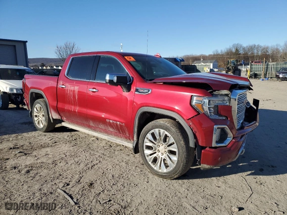 2020 GMC Sierra 1500 Denali with VIN 1GTU9FELXLZ111796, listed as a Copart auction lot 47269715 with 42,840 mi miles and Salvage Title. Bid and sale history available at carsss.com. Image 4.