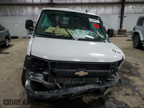 2017 Chevrolet Express Cargo Van with VIN 1GCZGHFG4H1123926, listed as a Copart auction lot 45306405 with 0 mi miles and Salvage Title. Bid and sale history available at carsss.com. Image 5.