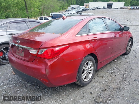 2014 Hyundai Sonata GLS with VIN 5NPEB4AC3EH831938, listed as a IAAI auction lot 42105417 with 176,769 mi miles and . Bid and sale history available at carsss.com. Image 4.